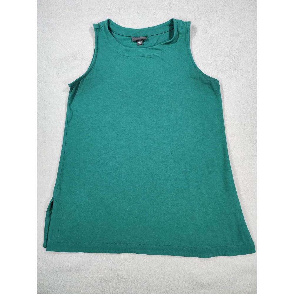J Jill Wearever Collection XS Petite Sleeveless Tank Top Green Layering Casual